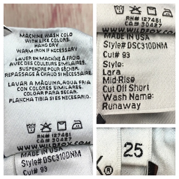 💸Wildfox Lara MidRise denim shorts size 25 - Picture 5 of 7